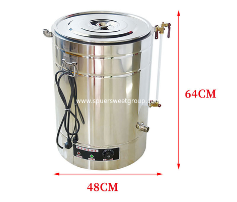 50kg/100kg/200kg Wax Melter Honey Storage Tank Stainless Steel Storage Tank with Heater Honey Bucket Pail