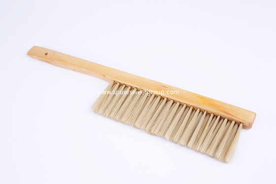 beekeeping durable soft and double rows artification fiber & wood handle bee brush