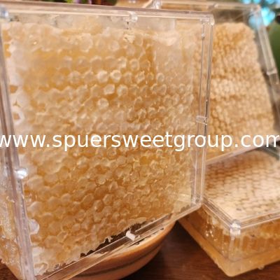 100% Pure Combing Honeycomb Airtight Food Grade Raw Honeycomb Taste Crunchy Chewy Jujube Honey Nature Unprocessed Bottle