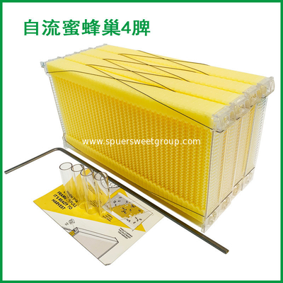 Chinese Wax-Coated Cedar Wood Automatic Self-Flowing Honey Bee Hive 7 Auto Frames Apiculture Beekeeping Equipment Tool