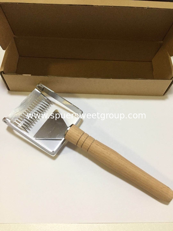 New Beekeeping Tool Stainless Steel Honey Uncapping Fork for Honey Comb Uncapping Wood Handle Uncapping Scraper